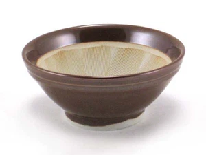 Japanische 6"D Keramik braun Suribachi Mörser Lebensmittelzubereitungsschüssel, Made in Japan - Bild 1 von 1