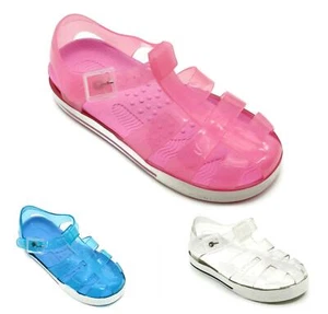 Girs Kids Jelly Sandals Summer Beach Comfy Flip Flop Beach Pool Flat Caged Shoes