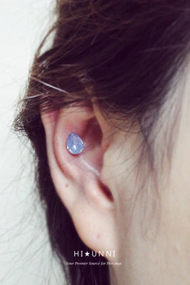 Pendiente cartílago lágrima 16g, pendientes piercings oreja caracola hélice, perno, 1 pieza Foto 1 de 4