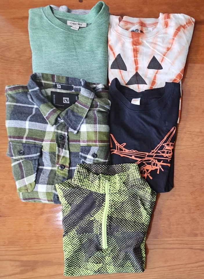 Lote de 5 Tops Ocean Current, Wes & Willy, Cherokee para niños talla grande 12 - 14 en excelente estado Foto 1 de 4