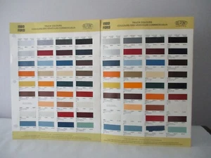 PAINT COLOR REFERENCE SAMPLE PAINT CHIPS DUPONT 1980 FORD  TRUCK COLORS - Picture 1 of 5