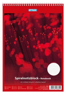 5x Spiral-Notizblock / Schreibblock / DIN A5 / kariert - Bild 1 von 1