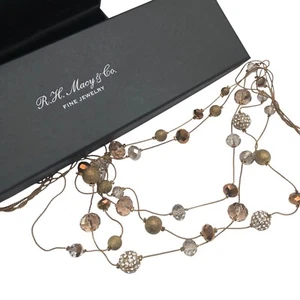 R.H. MACY’S & CO. FINE JEWELRY - Gold 5 Layer Necklace Layered MSRP $2,600 - Picture 1 of 11