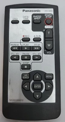 Panasonic N2QAEC000012 Remote Control PVGS65 PVGS250 PVGS150 PVGS35 AGDVC20P - Image 1 of 3