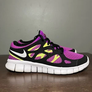 Talla 6 - Zapatos para correr Nike Free Run 2 para mujer púrpura voltio 443816-510 con cordones - Imagen 1 de 6