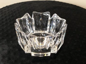 Orrefors Crystal Corona Bowl Marked Paneled 5" Sweden - Picture 1 of 12