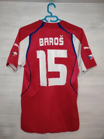 #15 BAROS CZECH REPUBLIC 2004-05 HOME SHIRT PUMA JERSEY SOCCER SIZE S Cover