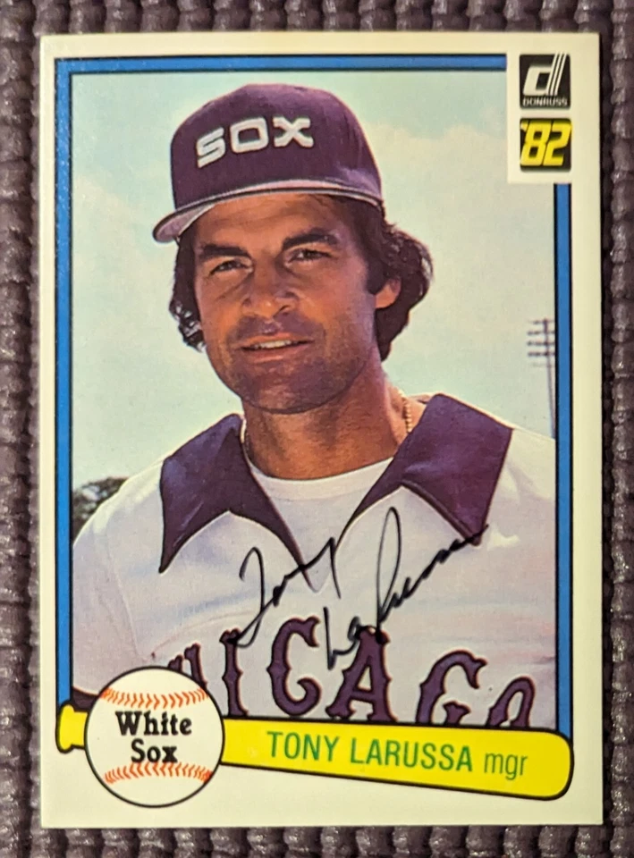 Autographed 1982 Donruss Tony LaRussa #319 White Sox A's Cardinals NM HOF - Image 1 of 1