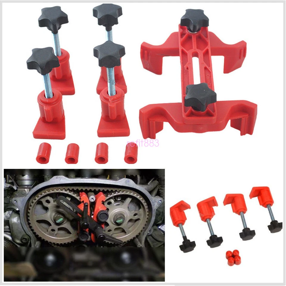 Universal 5Pcs Car Engine Cam Timing Locking Tool Cam Camshaft Lock Holder Set - Image 1 of 4