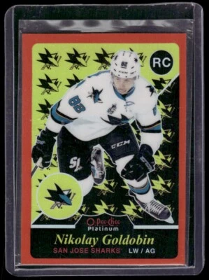 2015-16 O-Pee-Chee Platinum Retro Orange Rainbow Nikolay Goldobin 22/49 #R93 San - Image 1 of 2