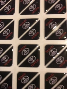 Toyota 3D Gel Number Plate Corner Badge Set - Picture 1 of 1