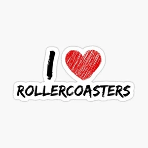 I love roller coasters sticker skateboard welding bumper car truck van - Picture 1 of 1
