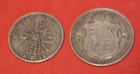 LOT x 2 x SILVER HALF CROWN and florin 1914  KG V PRE 1921 COINS 925 SILVER