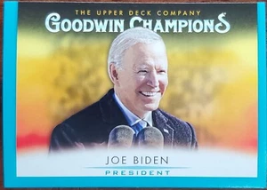2021 UD GOODWIN CHAMPIONS JOE BIDEN PRESIDENT TURQUOISE PARALLEL CARD #78 NM/MT - Picture 1 of 2