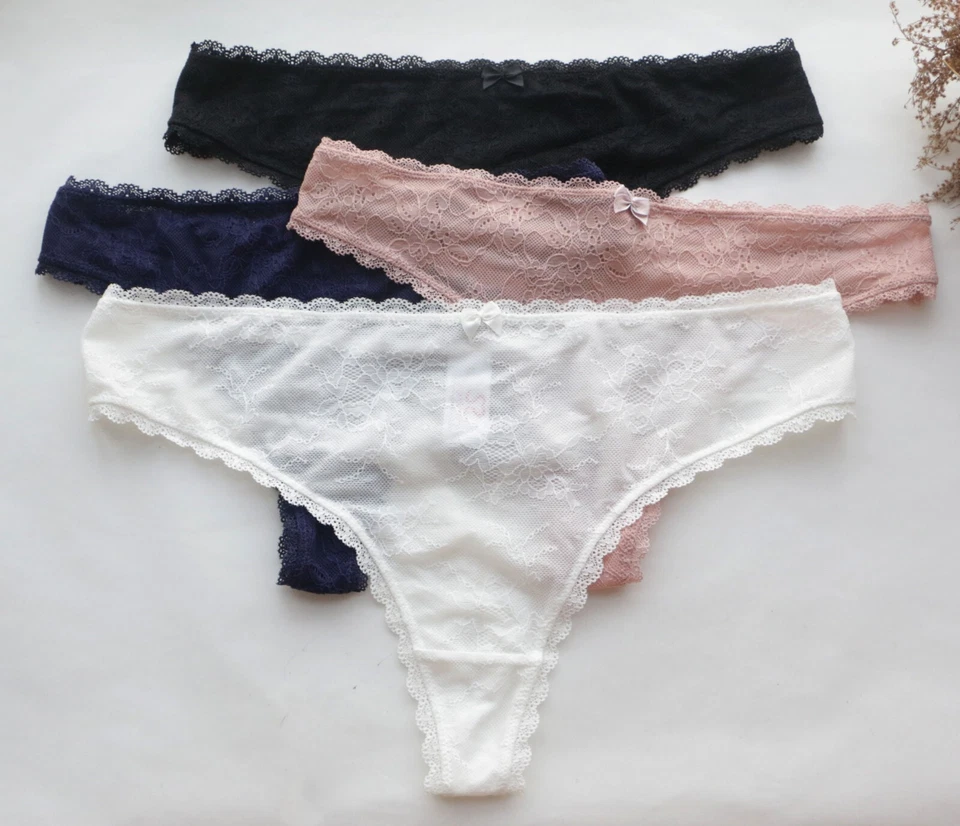 Mujeres Tangas Floral Malla Ropa Interior Hipster Tanga Bragas S-M-L-XL-2XL-3XL-4XL Foto 1 de 1