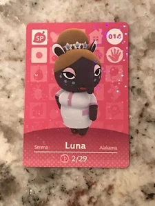 Luna 014 Animal Crossing Amiibo Authentic Nintendo Mint Card From Series 1 - Picture 1 of 1