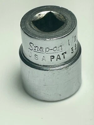 SNAP-ON TOOLS TM16  1/2" Sae 1/4" DRIVE  SHALLOW 6 POINT SOCKET NICE USA TM16 - Image 1 of 4