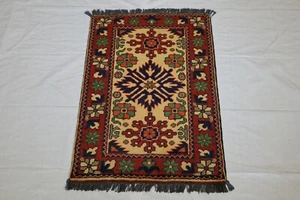 2'0" x 2'11" ft. Afghah Kargahi Hand Knotted Turkoman Oriental Rug - Picture 1 of 7