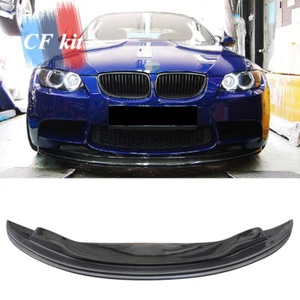 GTS Style Carbon Fiber Front Bumper Lip Spoiler For BMW E90 E92 E93 M3 08-13 - Picture 1 of 9
