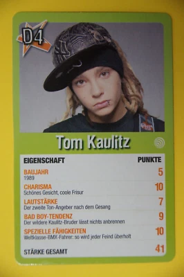 Tom Kaulitz - Tokio Hotel  - 2005 Top of the Pops card - published in Germany  - Bild 1 von 2