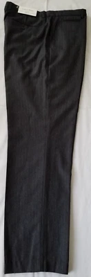 Pantalones de vestir 100 % lana a rayas grises Calvin Klein the Dylan para hombre talla 38W x 34L  Foto 1 de 4