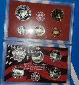 2006 S Proof State Quarter Set 90% Argento senza scatola o COA 10 monete US Mint - Foto 1 di 3