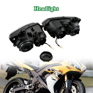 Headlight Head Lamp Assembly Motorcycle Housing New Black For Yamaha YZF R1 2005 - Picture 1 of 20
