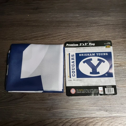 Brigham Young Cougars 3 Ft. X 5 Ft. Flag With Grommets Cover