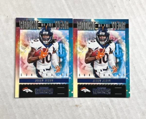 JERRY JEUDY LOT OF 2 2020 Panini Contenders Rookie of Year RC INSERTS! BRONCOS! - Picture 1 of 2