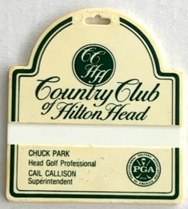 VINTAGE  !!!   COUNTRY CLUB OF HILTON HEAD  MEMBERS  PLASTIC BAG TAG   C4 - Picture 1 of 2