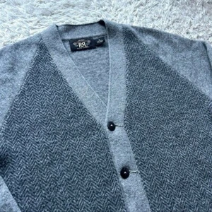 RRL RALPH LAUREN Knit Cardigan Size M Grey Color Used - Picture 1 of 10