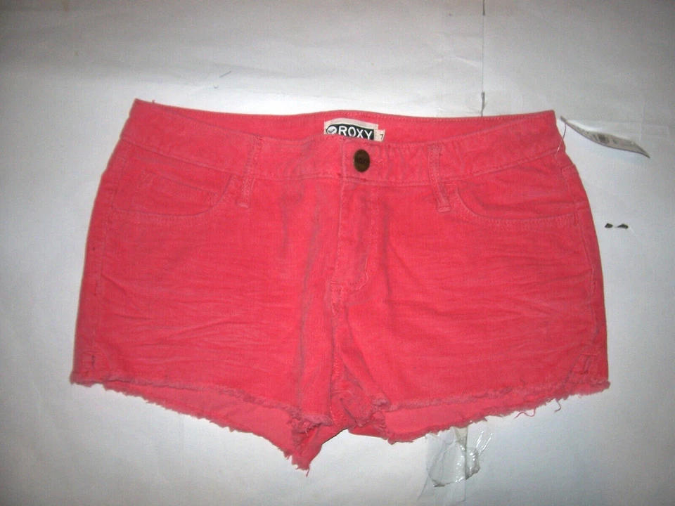 NEW ROXY size 7 shorts shorty cute pink  corduroy cut off jean mini - Image 1 of 1