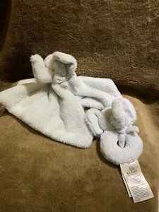costco little miracles elephant comforter soother blanket Blue Soft Toy & Rattle - Picture 1 of 6