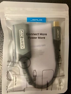 JSAUX USB-C to Mini DisplayPort Adapter, 4K 60Hz, Braided Nylon, New - Picture 1 of 3