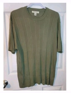 Camiseta Pronto Uomo XL 75% Verde Seda Manga Corta Cuello Redondo - Imagen 1 de 4
