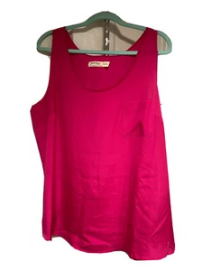 Faded Glory Damen Gr. 2XL Fuchsia Hot Pink Cami Tank Top mit Tasche - Bild 1 von 9