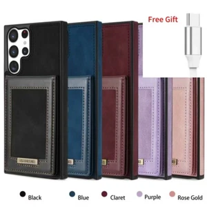 For Samsung S23 S23P S23U S25 S25P S25U Top and Bottom Leather Shell Phone Case - Picture 1 of 25