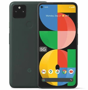 USED - Google Pixel 5A 5G 128GB 6GB RAM G4S1M (FACTORY UNLOCKED) OLED - Black - Afbeelding 1 van 2