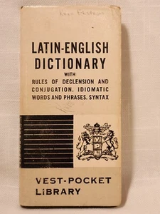Vintage Vest-Pocket Latin - English Dictionary by I & M Ottenheimer 1955 - Picture 1 of 13