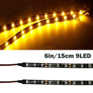 2x Amber 6in 5050 LED Waterproof Flexible light Strip for interior decoration - Picture 1 of 4