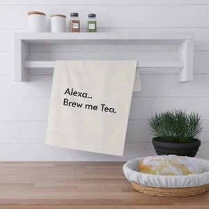Cute Coffee Tea Towels for Home, Kitchen Decor, Gift for Tea Lovers, Fun Kitchen - Picture 1 of 5