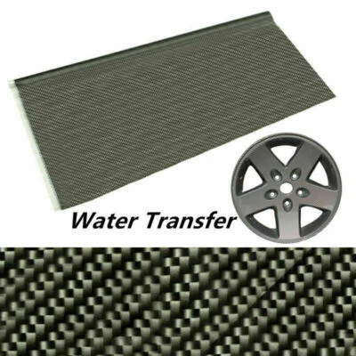 100X50cm Black Carbon Fiber Water Transfer Dipping Hydrographics Hydro Film - Image 1 of 4