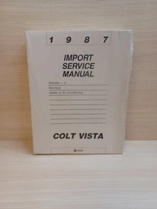 Colt Vista Chrysler 1987 manual de servicio de importación juego de 2 volúmenes motor eléctrico - Imagen 1 de 3