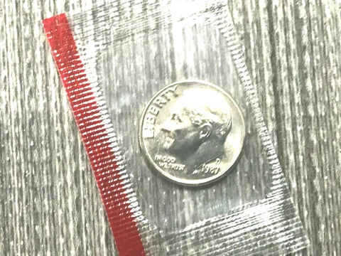1987  D  Roosevelt Dime  In Mint Cello (1 Coin) Cover