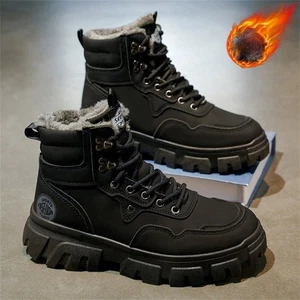 Herren Schneestiefel Lässige Stiefel Schuhe Gefüttert Schuhe Winter Warme Schuhe - Bild 1 von 13