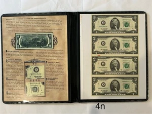 US Commemorative Gallery - $1 And $2 Bills Portfolio UNCUT & UNCIRCULATED - Picture 1 of 9