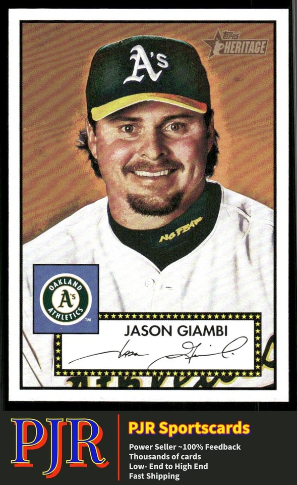 Jason Giambi 2001 Topps Heritage #77b Oakland Athletics Black Back - Image 1 of 2