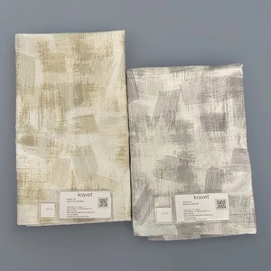 2 Candace Olsen Embroidered Metallic Silver Gold by Kravet Fabric Samples 25x25 - Picture 1 of 9