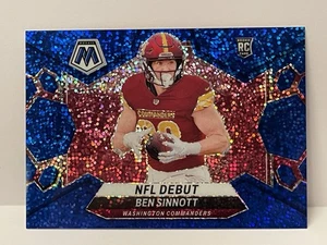 2024 Panini Mosaic - Blue Sparkle 51/96 SSP Washington Commanders Ben Sinnott - Picture 1 of 2