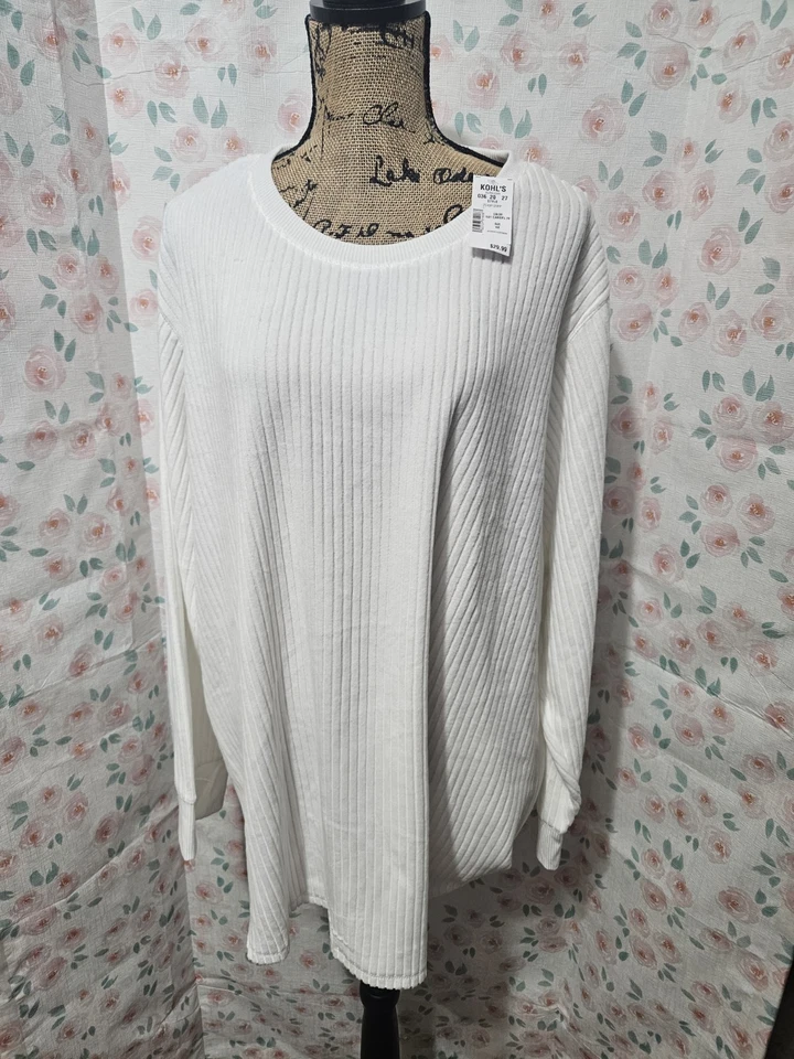 CROFT & BARROW, CONJUNTO DE PIJAMA FLORAL 2 PIEZAS AZUL/BLANCO POLI BL AZUL NUEVO PARA MUJER, TALLA 4X Foto 1 de 4